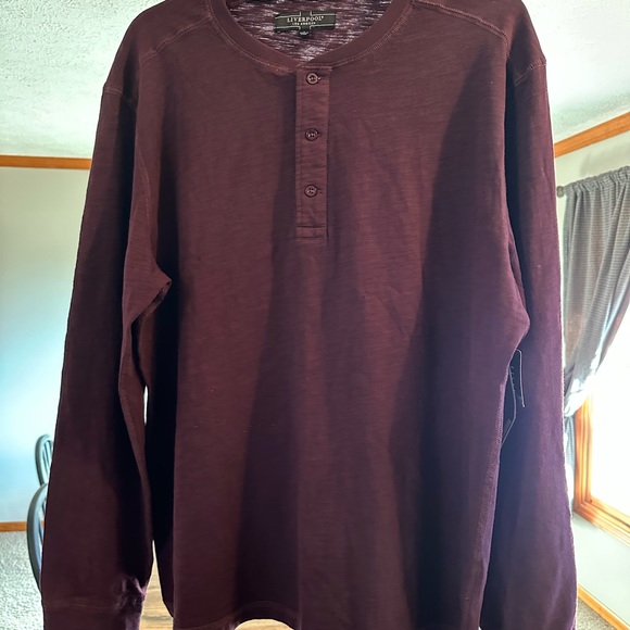 NWT Liverpool Los Angeles Slub Henley T Shirt - Picture 3 of 6